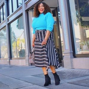 Who What Wear Asymmetrical Striped Skirt Size 16